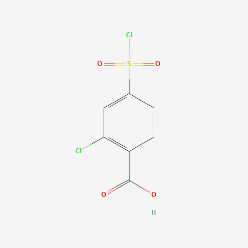2-chloro-4-chlorosulfonylbenzoic acid (CAS: 61953-04-6) - Chemical Structure and Molecular Formula 
