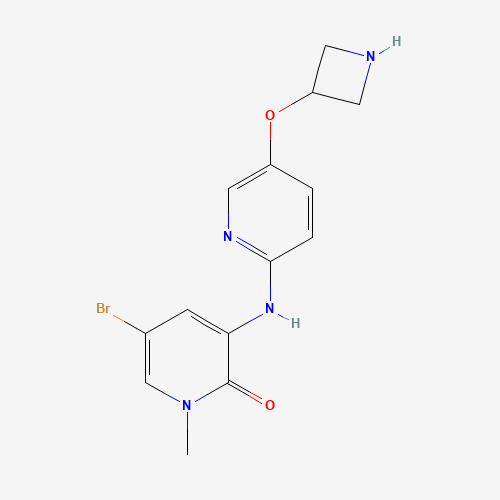 3-[[5-(azetidin-3-yloxy)pyridin-2-yl]amino]-5-bromo-1-methylpyridin-2-one (CAS: 1346675-55-5) - Chemical Structure and Molecular Formula 