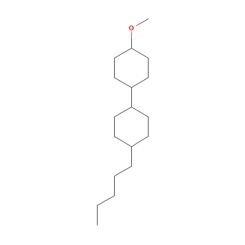 1-methoxy-4-(4-pentylcyclohexyl)cyclohexane (CAS: 102714-95-4) - Chemical Structure and Molecular Formula 