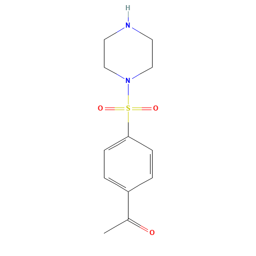 1-(4-piperazin-1-ylsulfonylphenyl)ethanone (CAS: 474711-09-6) - Chemical Structure and Molecular Formula 