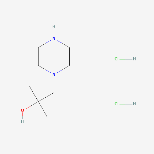 2-methyl-1-piperazin-1-ylpropan-2-ol;dihydrochloride (CAS: 1044707-11-0) - Chemical Structure and Molecular Formula 