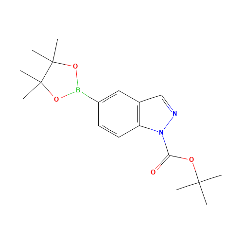 tert-butyl 5-(4,4,5,5-tetramethyl-1,3,2-dioxaborolan-2-yl)indazole-1-carboxylate (CAS: 864771-44-8) - Related Chemical Product