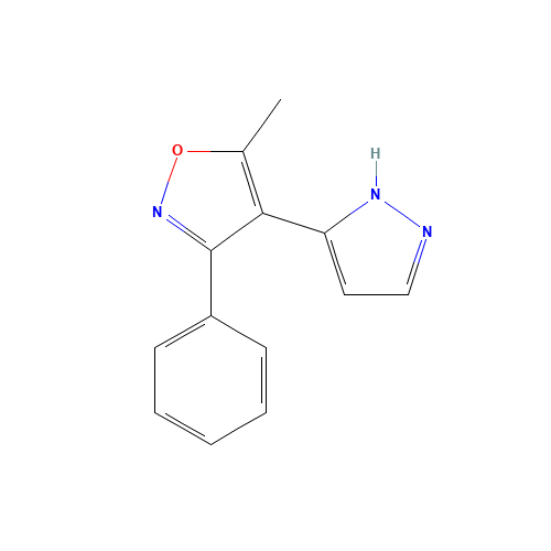 5-methyl-3-phenyl-4-(1H-pyrazol-5-yl)-1,2-oxazole (CAS: 265125-69-7) - Related Chemical Product