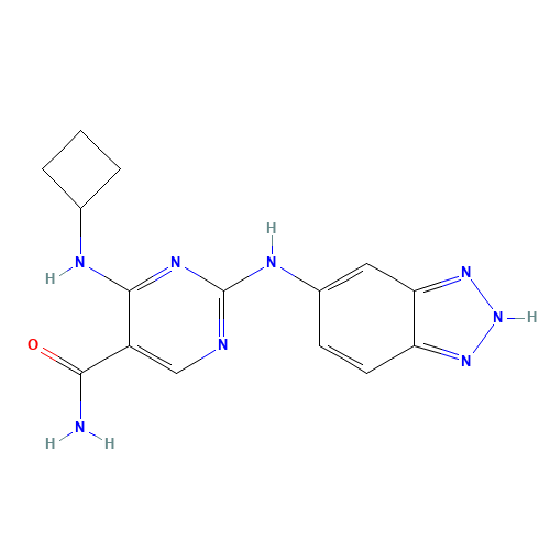 2-(2H-benzotriazol-5-ylamino)-4-(cyclobutylamino)pyrimidine-5-carboxamide (CAS: 1198302-84-9) - Related Chemical Product