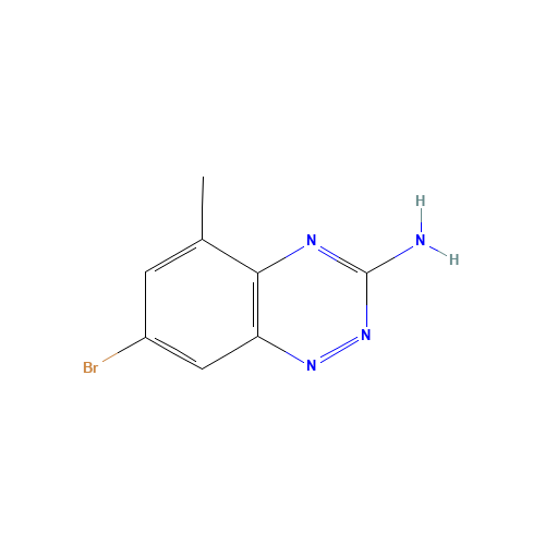 7-bromo-5-methyl-1,2,4-benzotriazin-3-amine (CAS: 867330-26-5) - Chemical Structure and Molecular Formula 