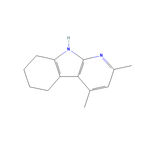 2,4-dimethyl-6,7,8,9-tetrahydro-5H-pyrido[2,3-b]indole (CAS: 158958-26-0) - Chemical Structure and Molecular Formula 