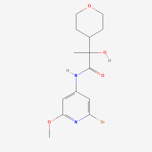 N-(2-bromo-6-methoxypyridin-4-yl)-2-hydroxy-2-(oxan-4-yl)propanamide (CAS: 1433905-18-0) - Related Chemical Product