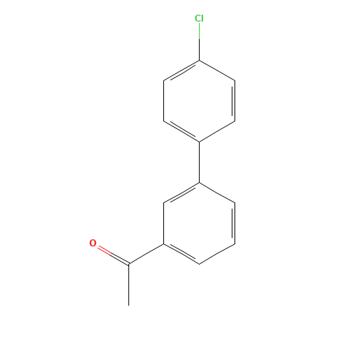 1-[3-(4-chlorophenyl)phenyl]ethanone (CAS: 893734-59-3) - Chemical Structure and Molecular Formula 