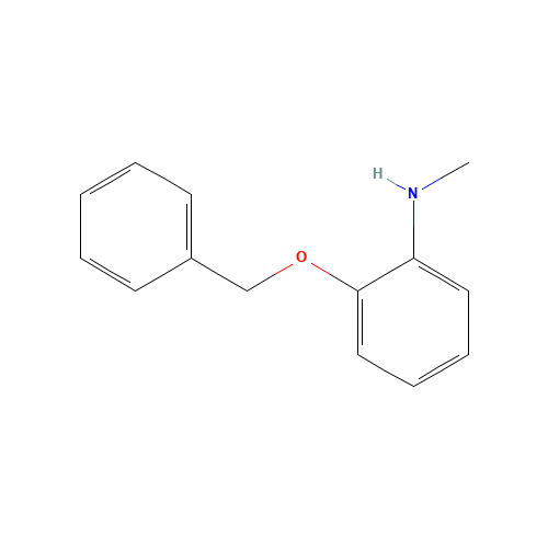 N-methyl-2-phenylmethoxyaniline (CAS: 144879-44-7) - Chemical Structure and Molecular Formula 