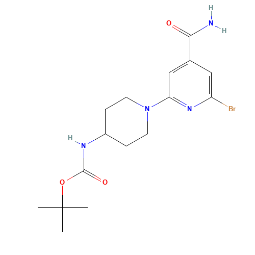 tert-butyl N-[1-(6-bromo-4-carbamoylpyridin-2-yl)piperidin-4-yl]carbamate (CAS: 1201675-93-5) - Related Chemical Product