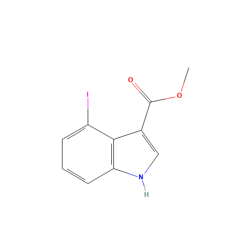 methyl 4-iodo-1H-indole-3-carboxylate (CAS: 101909-44-8) - Chemical Structure and Molecular Formula 