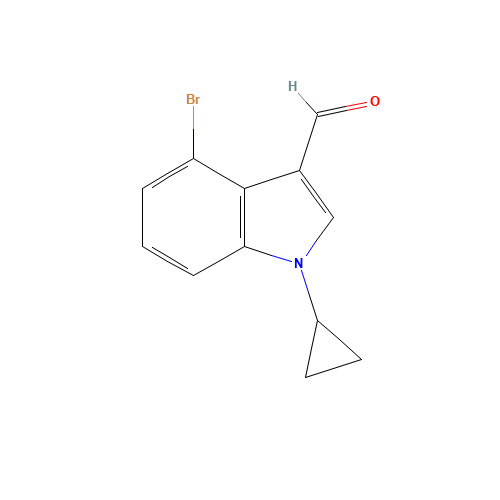 4-bromo-1-cyclopropylindole-3-carbaldehyde (CAS: 1360920-73-5) - Chemical Structure and Molecular Formula 