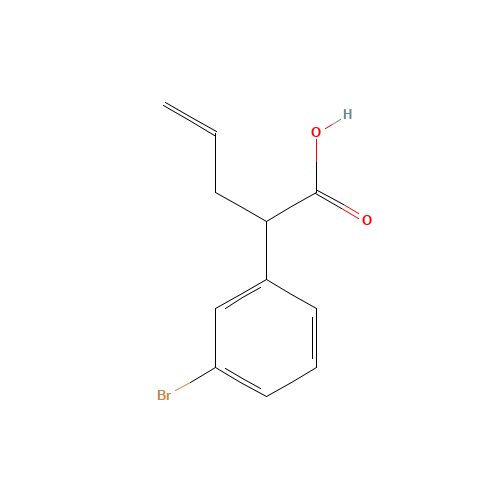 2-(3-bromophenyl)pent-4-enoic acid (CAS: 619323-39-6) - Chemical Structure and Molecular Formula 