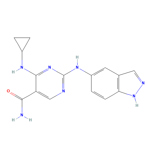 4-(cyclopropylamino)-2-(1H-indazol-5-ylamino)pyrimidine-5-carboxamide (CAS: 1198302-19-0) - Related Chemical Product