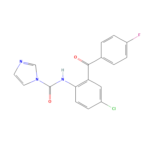 N-[4-chloro-2-(4-fluorobenzoyl)phenyl]imidazole-1-carboxamide (CAS: 910484-12-7) - Chemical Structure and Molecular Formula 