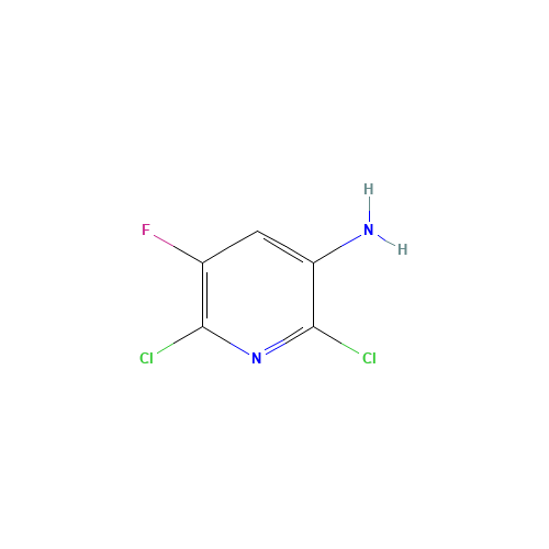 2,6-dichloro-5-fluoropyridin-3-amine (CAS: 152840-65-8) - Chemical Structure and Molecular Formula 