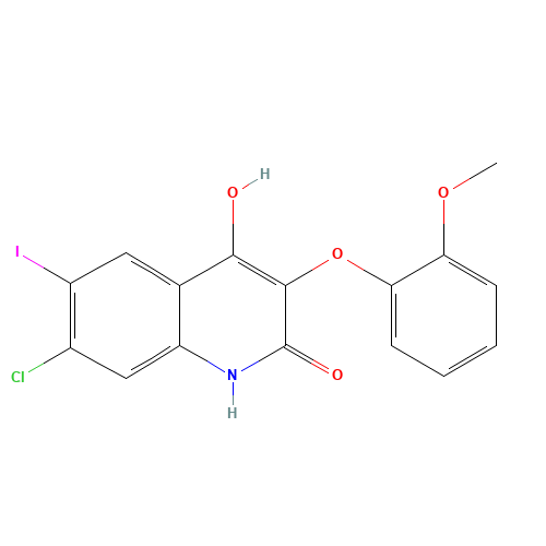 7-chloro-4-hydroxy-6-iodo-3-(2-methoxyphenoxy)-1H-quinolin-2-one (CAS: 1398341-78-0) - Related Chemical Product