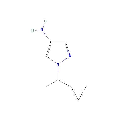 1-(1-cyclopropylethyl)pyrazol-4-amine (CAS: 1251266-33-7) - Related Chemical Product