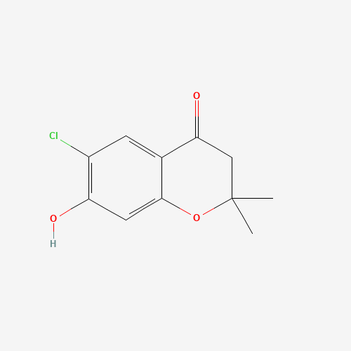 6-chloro-7-hydroxy-2,2-dimethyl-3H-chromen-4-one (CAS: 50544-46-2) - Chemical Structure and Molecular Formula 