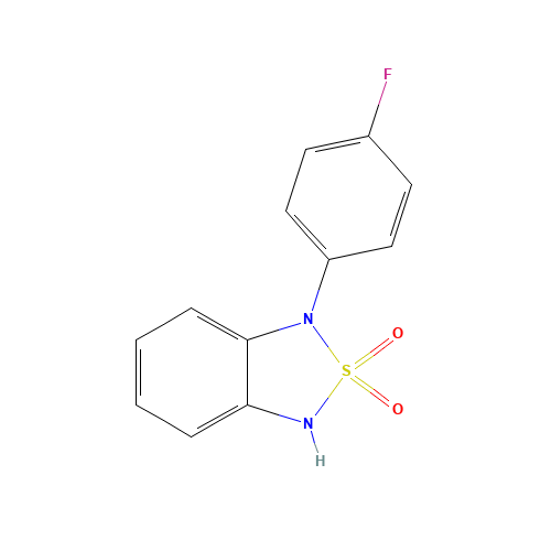 3-(4-fluorophenyl)-1H-2$l^{6},1,3-benzothiadiazole 2,2-dioxide (CAS: 1033224-62-2) - Chemical Structure and Molecular Formula 
