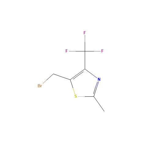 5-(bromomethyl)-2-methyl-4-(trifluoromethyl)-1,3-thiazole (CAS: 1000339-73-0) - Chemical Structure and Molecular Formula 