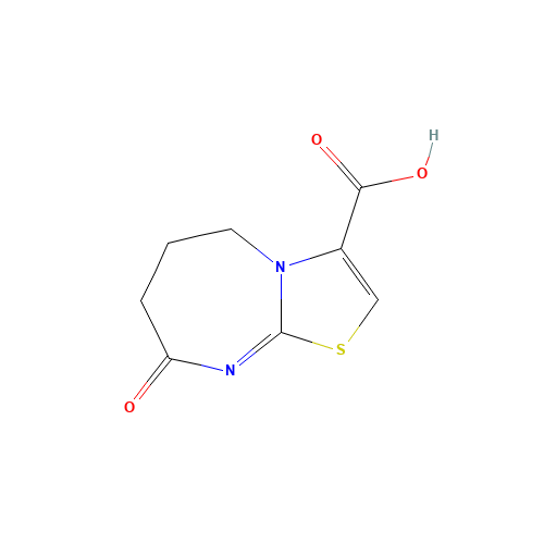 8-oxo-6,7-dihydro-5H-[1,3]thiazolo[3,2-a][1,3]diazepine-3-carboxylic acid (CAS: 1009571-63-4) - Chemical Structure and Molecular Formula 