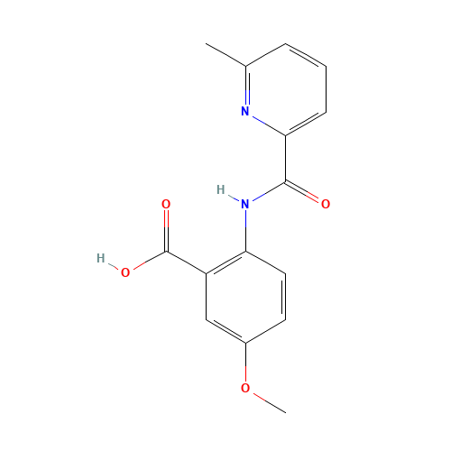 5-methoxy-2-[(6-methylpyridine-2-carbonyl)amino]benzoic acid (CAS: 733806-40-1) - Related Chemical Product