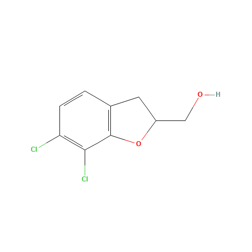 (6,7-dichloro-2,3-dihydro-1-benzofuran-2-yl)methanol (CAS: 62717-16-2) - Chemical Structure and Molecular Formula 