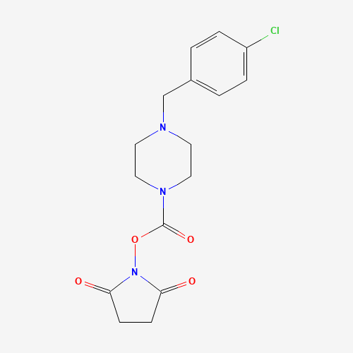(2,5-dioxopyrrolidin-1-yl) 4-[(4-chlorophenyl)methyl]piperazine-1-carboxylate (CAS: 1460029-82-6) - Related Chemical Product