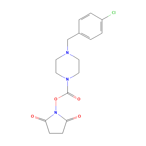 (2,5-dioxopyrrolidin-1-yl) 4-[(4-chlorophenyl)methyl]piperazine-1-carboxylate (CAS: 1460029-82-6) - Related Chemical Product