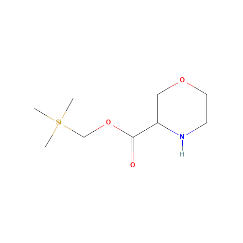 trimethylsilylmethyl morpholine-3-carboxylate (CAS: 929047-12-1) - Chemical Structure and Molecular Formula 