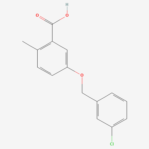 5-[(3-chlorophenyl)methoxy]-2-methylbenzoic acid (CAS: 1034026-16-8) - Related Chemical Product