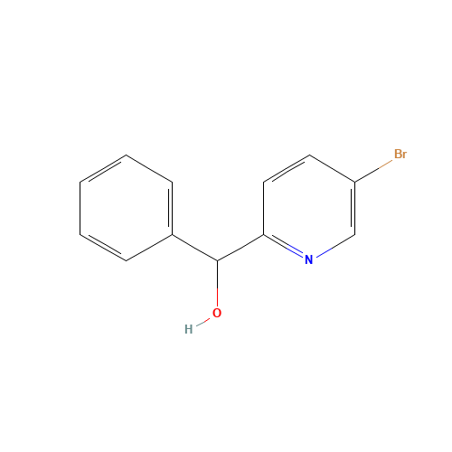 (5-bromopyridin-2-yl)-phenylmethanol (CAS: 181647-50-7) - Chemical Structure and Molecular Formula 