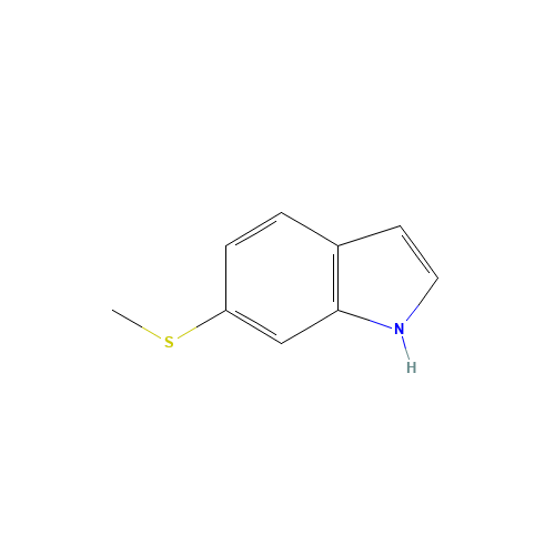 6-methylsulfanyl-1H-indole (CAS: 202584-22-3) - Chemical Structure and Molecular Formula 
