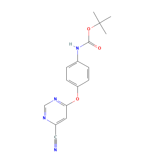 tert-butyl N-[4-(6-cyanopyrimidin-4-yl)oxyphenyl]carbamate (CAS: 943313-34-6) - Related Chemical Product