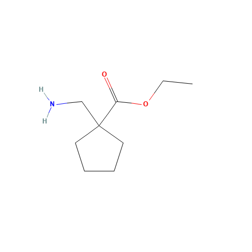 ethyl 1-(aminomethyl)cyclopentane-1-carboxylate (CAS: 99065-34-6) - Chemical Structure and Molecular Formula 