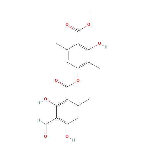 (3-hydroxy-4-methoxycarbonyl-2,5-dimethylphenyl) 3-formyl-2,4-dihydroxy-6-methylbenzoate (CAS: 479-20-9) - Related Chemical Product