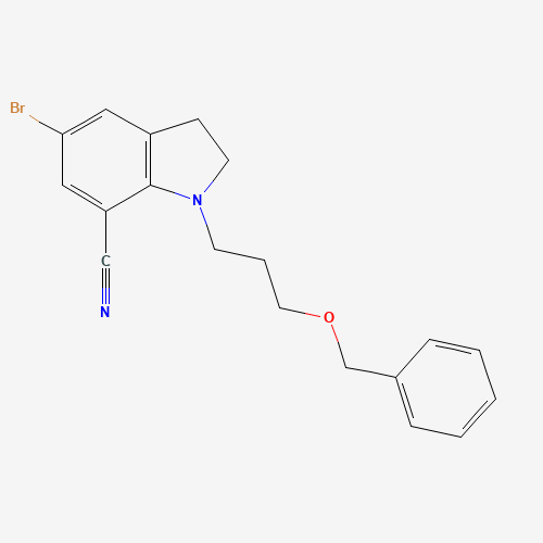 5-bromo-1-(3-phenylmethoxypropyl)-2,3-dihydroindole-7-carbonitrile (CAS: 1096141-54-6) - Related Chemical Product