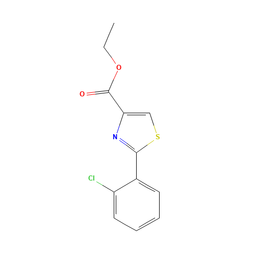 ethyl 2-(2-chlorophenyl)-1,3-thiazole-4-carboxylate (CAS: 132089-36-2) - Chemical Structure and Molecular Formula 