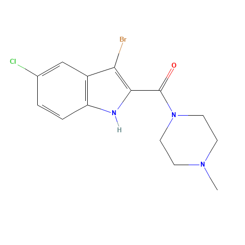 (3-bromo-5-chloro-1H-indol-2-yl)-(4-methylpiperazin-1-yl)methanone (CAS: 1180526-60-6) - Related Chemical Product