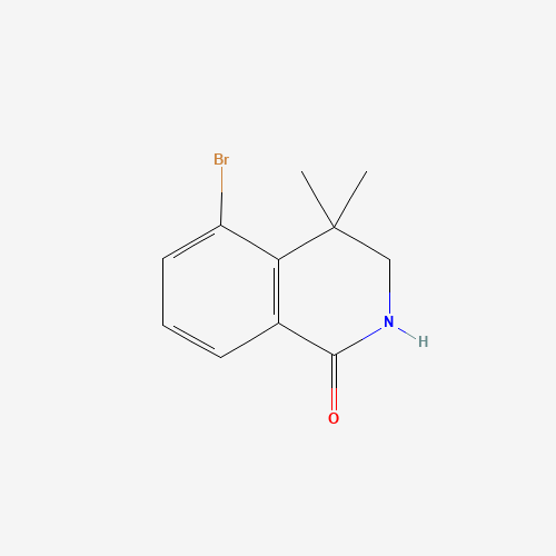 5-bromo-4,4-dimethyl-2,3-dihydroisoquinolin-1-one (CAS: 1430563-79-3) - Chemical Structure and Molecular Formula 