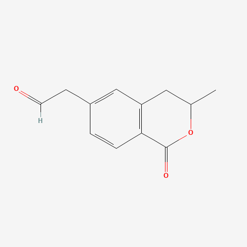 2-(3-methyl-1-oxo-3,4-dihydroisochromen-6-yl)acetaldehyde (CAS: 1374357-88-6) - Chemical Structure and Molecular Formula 