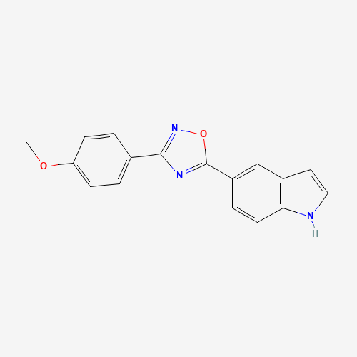 5-(1H-indol-5-yl)-3-(4-methoxyphenyl)-1,2,4-oxadiazole (CAS: 1196987-14-0) - Related Chemical Product