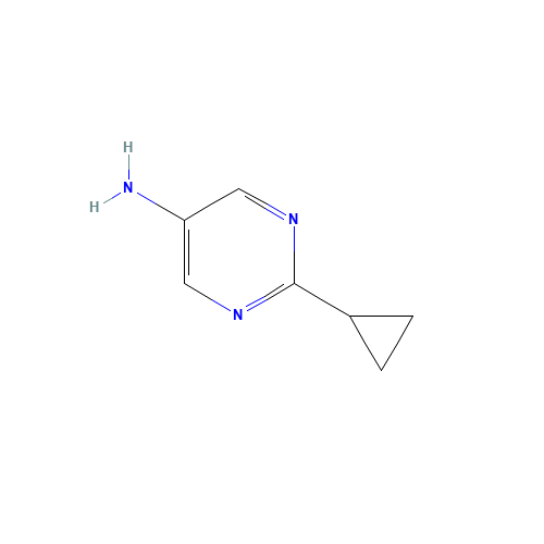 2-cyclopropylpyrimidin-5-amine (CAS: 1152519-69-1) - Chemical Structure and Molecular Formula 