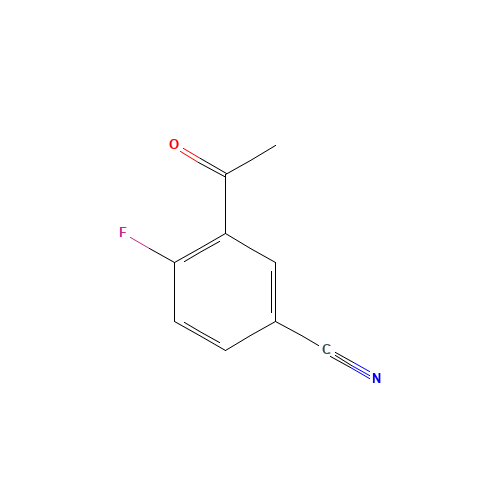 3-acetyl-4-fluorobenzonitrile (CAS: 267875-54-7) - Chemical Structure and Molecular Formula 