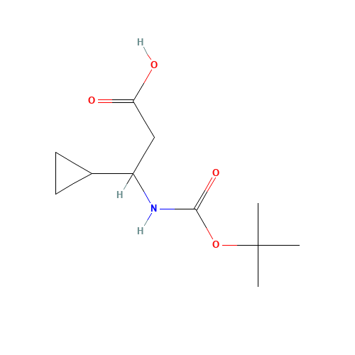 3-cyclopropyl-3-[(2-methylpropan-2-yl)oxycarbonylamino]propanoic acid (CAS: 683218-80-6) - Related Chemical Product