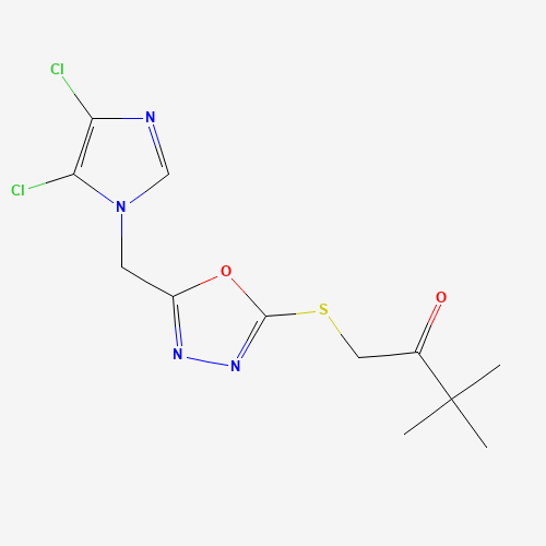 1-[[5-[(4,5-dichloroimidazol-1-yl)methyl]-1,3,4-oxadiazol-2-yl]sulfanyl]-3,3-dimethylbutan-2-one (CAS: 650617-20-2) - Related Chemical Product