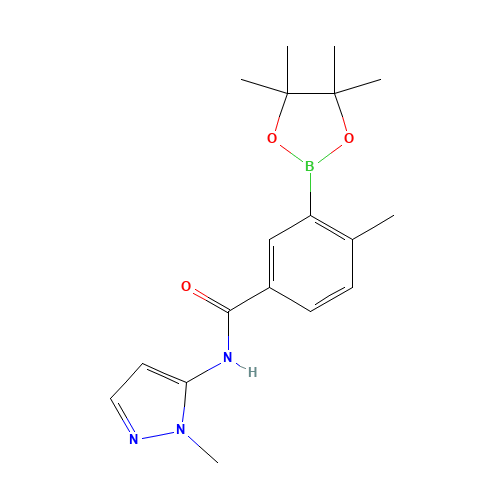 4-methyl-N-(2-methylpyrazol-3-yl)-3-(4,4,5,5-tetramethyl-1,3,2-dioxaborolan-2-yl)benzamide (CAS: 1011460-39-1) - Related Chemical Product