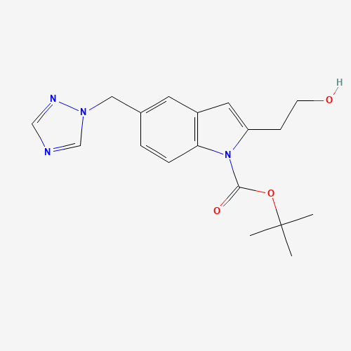 tert-butyl 2-(2-hydroxyethyl)-5-(1,2,4-triazol-1-ylmethyl)indole-1-carboxylate (CAS: 1364692-16-9) - Related Chemical Product