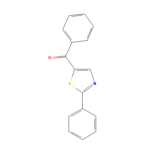 phenyl-(2-phenyl-1,3-thiazol-5-yl)methanone (CAS: 52421-61-1) - Chemical Structure and Molecular Formula 